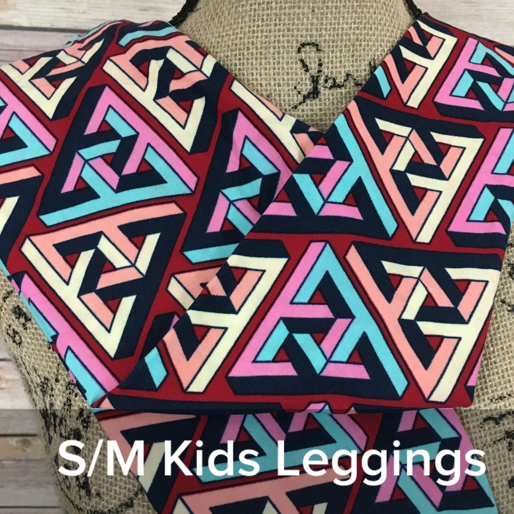 Kids S/M patterned leggings LLR NWT